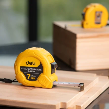 Deli Tape Measure 7.5M 10M Metric Steel Measuring Ruler Distance Tool Meter Ruler Steel Tape Length Metal Measuring Tool